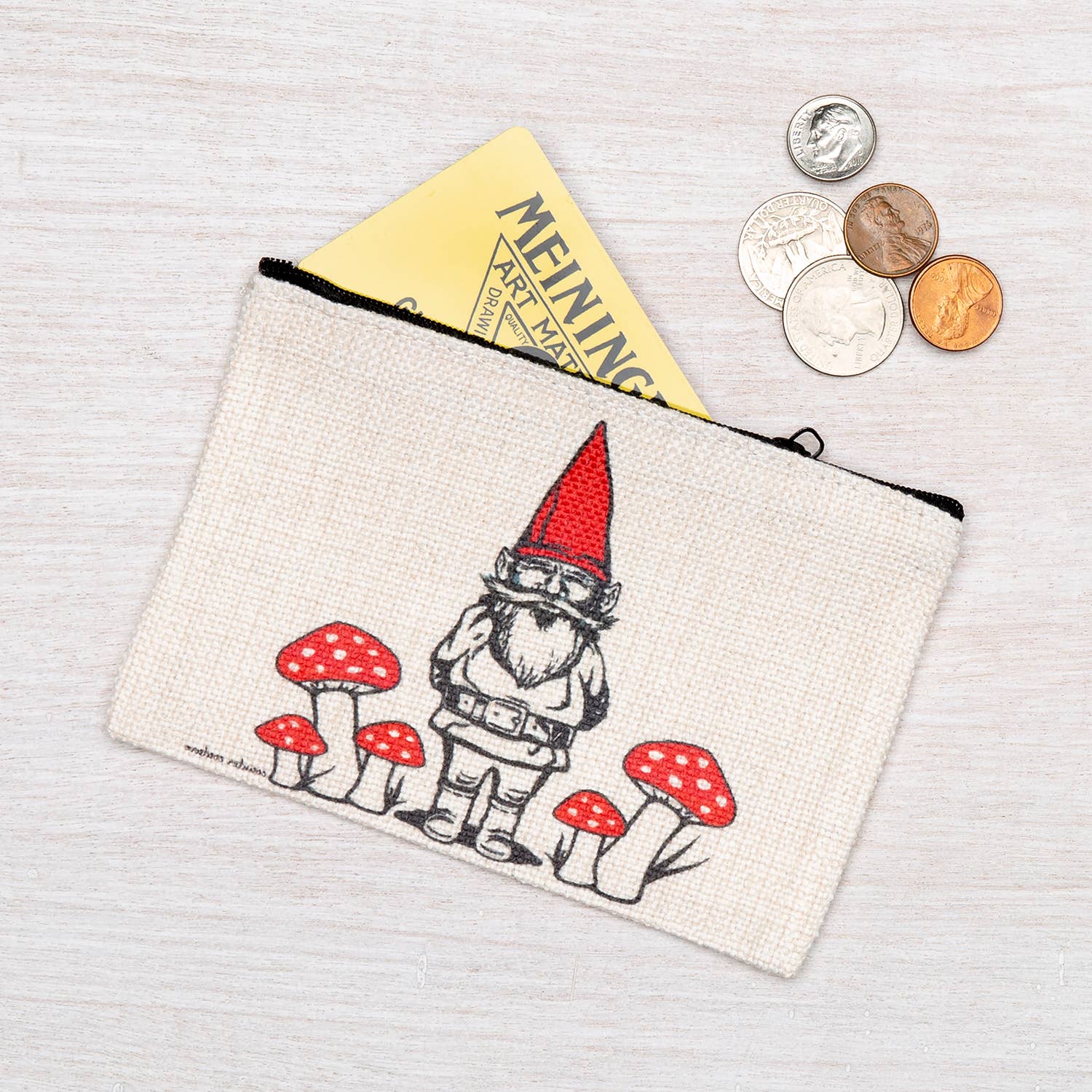 Counter Couture - Wholesale Pouch - Unisex - Gnome Zipper Pouch |  Two Size Options0