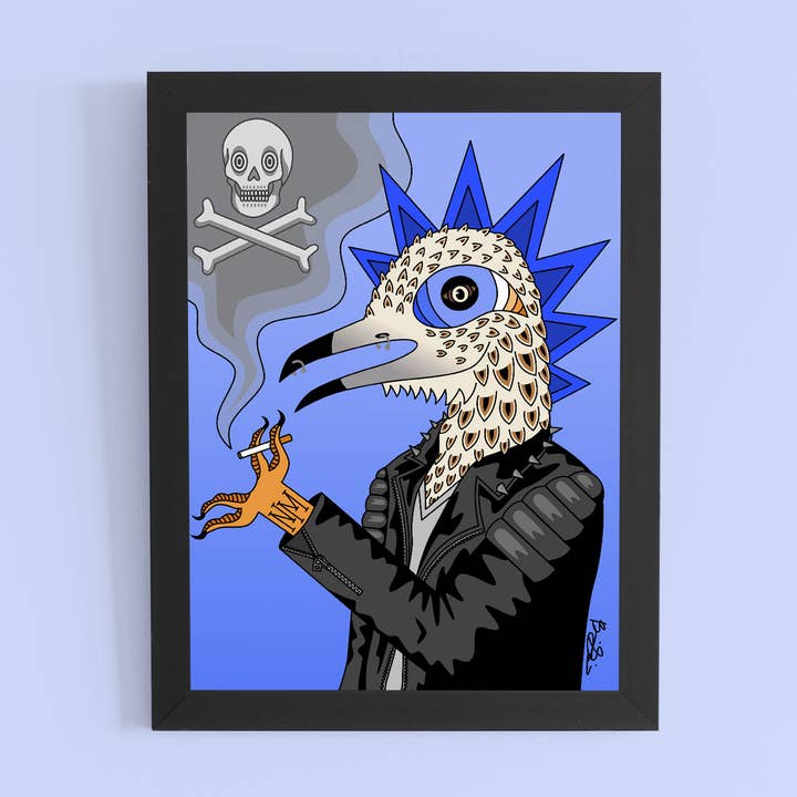 Punkrock Roadrunner New Mexico Kunstdruck für den Großhandel von Brianna Gardocki Art