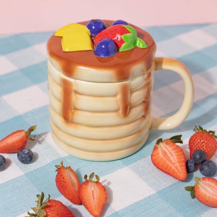 Canna Style - Wholesale Coffee mug - PANCAKE MUG with LID3