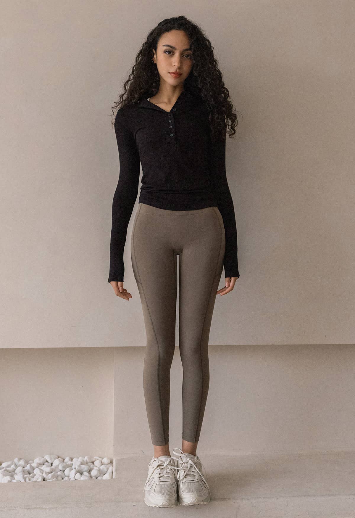 Conchwear - Venta al por mayor Leggings deportivos/cómodos - Mujer - 100% hecho en Corea 7/8 Yoga Pocket 9 leggings Creoa Span Mix15