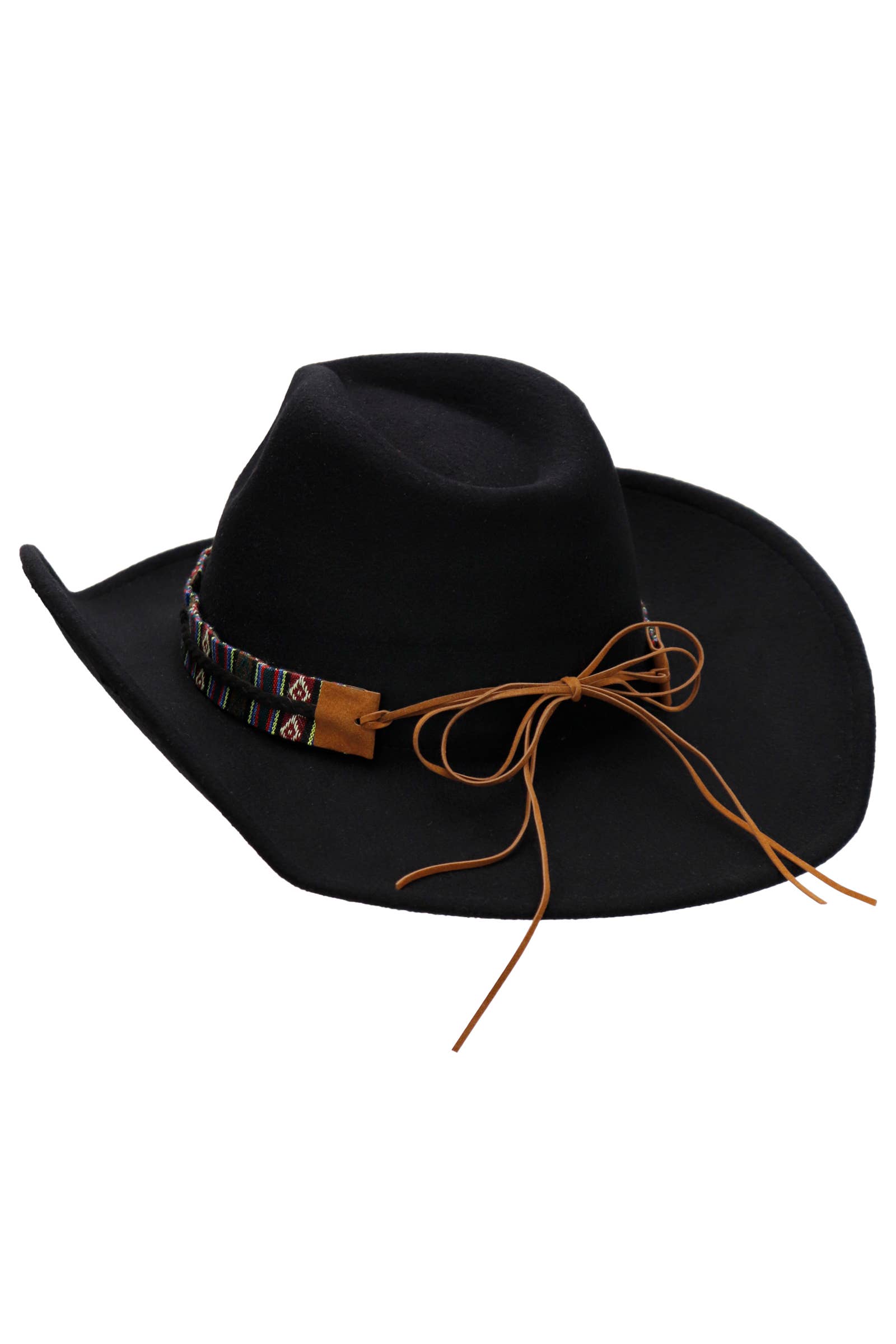 Cap Zone – Chapéu de cowboy - Unissexo por atacado – Chapéu de Feltro Cowboy Cap Zone Tycoon com Aba Relaxada e Fivela Tribal Navajo32