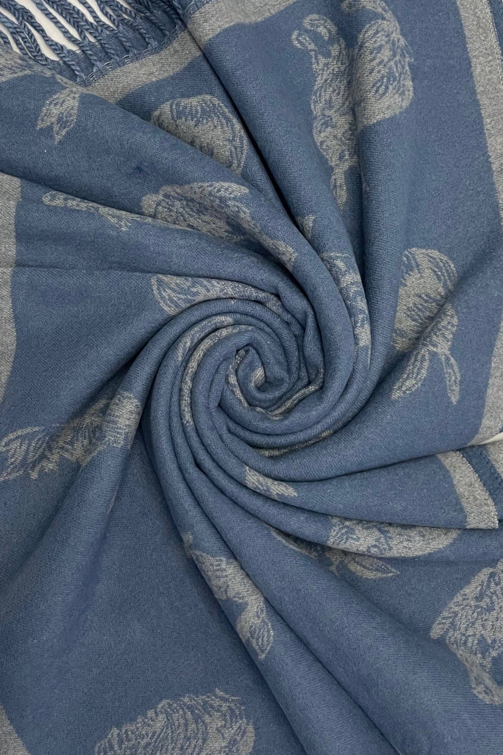 Fashion Scarf World - Wholesale Scarf - Women's - Rabbit / Hare Reversible Tassel Scarf11