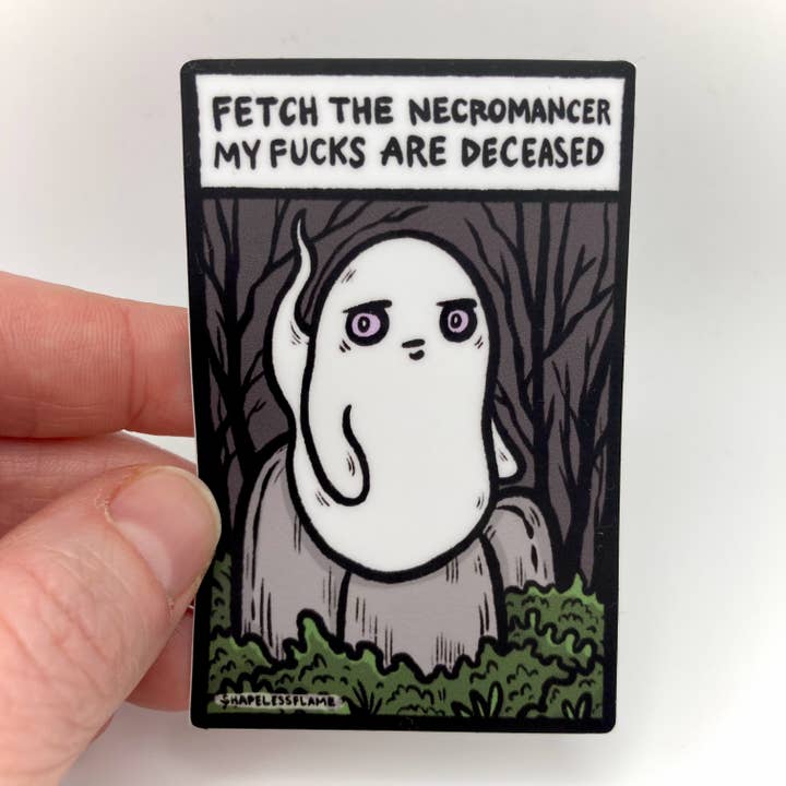 Fetch the Necromancer Vinyl Sticker for wholesale by Shapelessflame