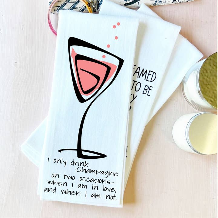 Pretty Clever Words - Vente Torchons - Bar humoristique, cuisine, torchon, cocktails et champagne LG
