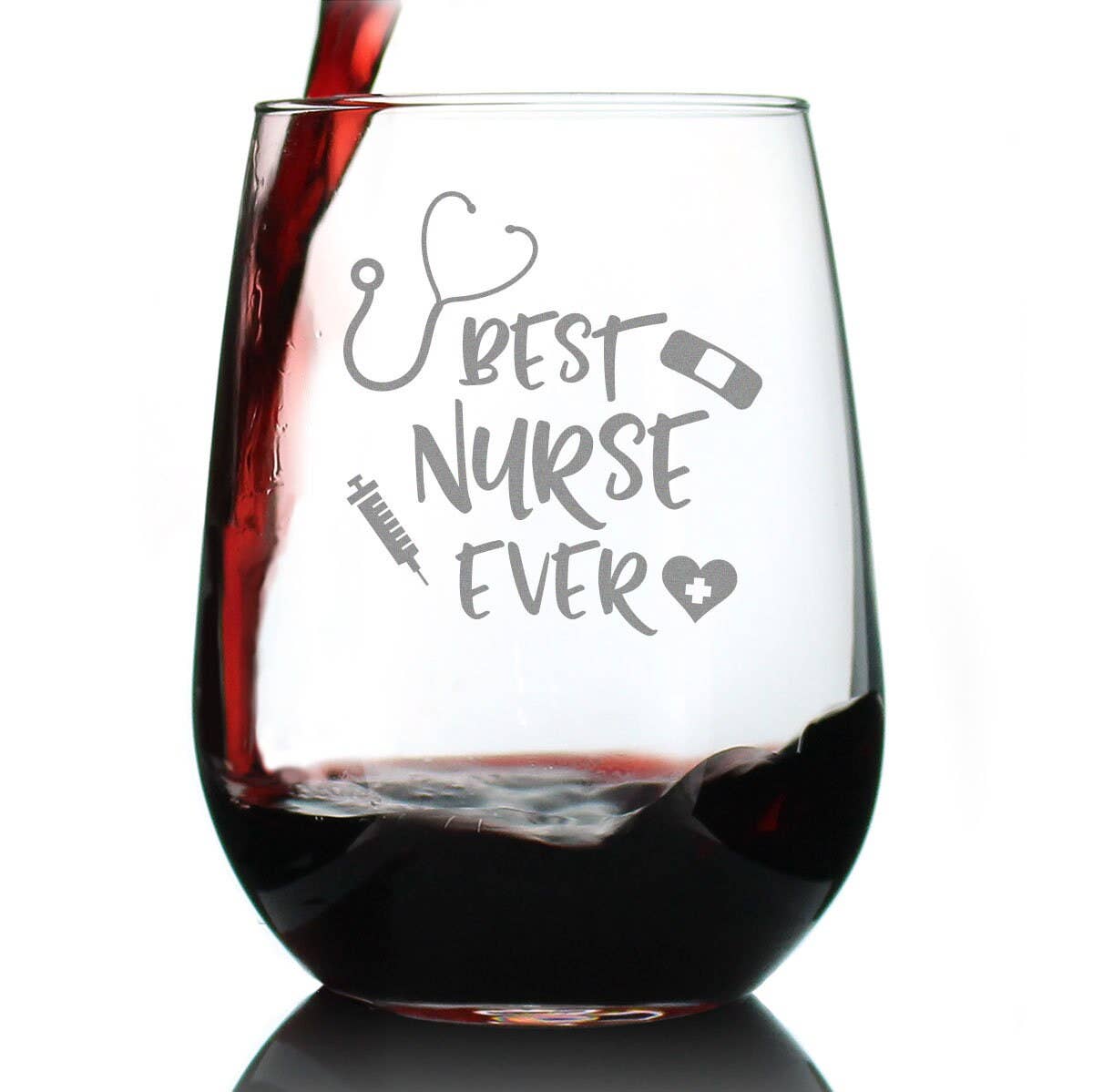 bevvee – wholesale Wine glass – Best Nurse Ever Stemless Wine Glass - RN Gifts and Decor2
