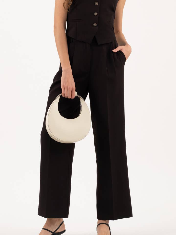 The Workshop Studio - Wholesale Pants - Women's - HIGH WAIST FRONT PLEAT WIDE LEG DRESS PANTS