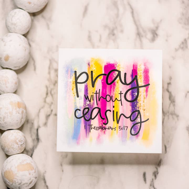 Savannah and James Co - Wholesale Sticker - Pray Without Ceasing, Vinyl Sticker, 3x3 in.1