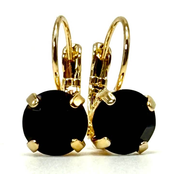 Boucles d'oreilles en cristal, boucles d'oreilles noires, boucles d'oreilles scintillantes pour la vente par Heartmade Jewelry