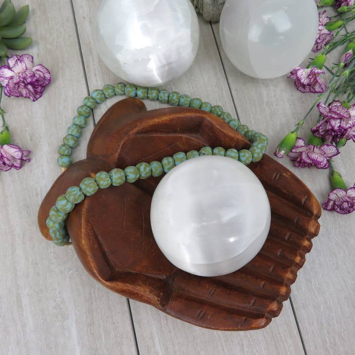 Rock Paradise - Wholesale Spiritual Stone/Crystal - Selenite Sphere - White Orb - Healing Crystals Chakra Gemsto