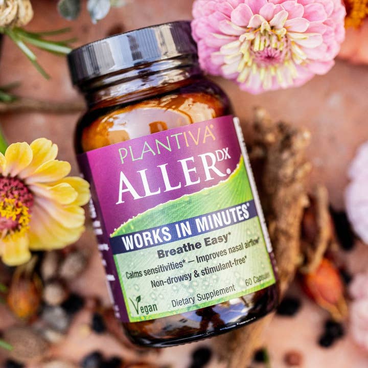 Plantiva - Natural Wellness - Wholesale Oral Supplement/Vitamin - AllerDx® 60-Capsule Glass Bottle (Vegan)