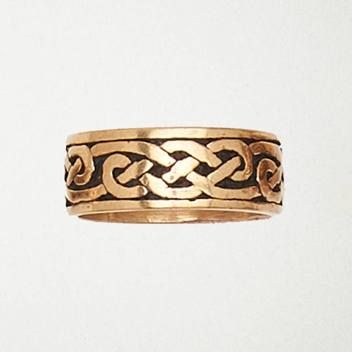 Nirvana LLC - Wholesale Band/Stacked Ring - Bronze Men's Ring - Celtic Weave