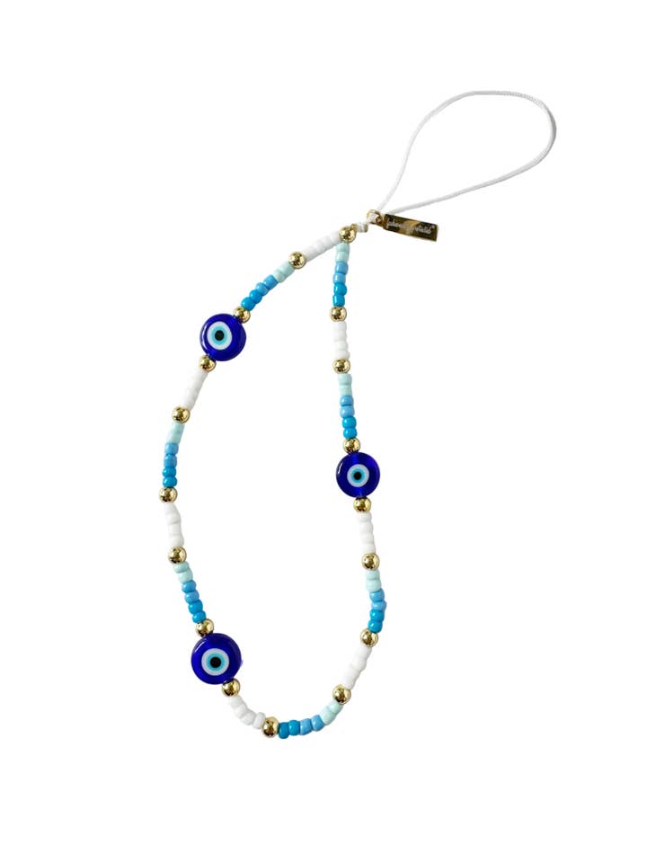 Evil Eye Ombré Phone Charm Bracelet for wholesale by FRESHALAMODE / fashionably protected