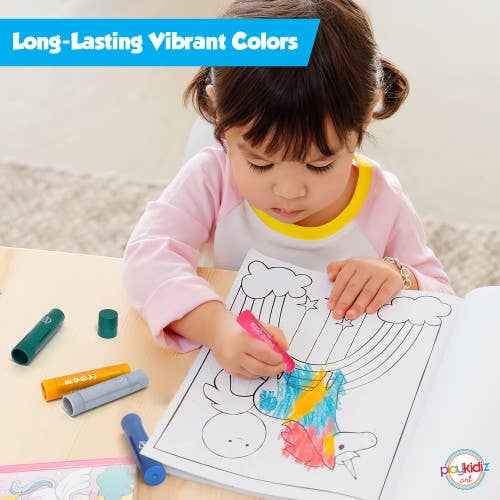 The Toy Group - Wholesale Paint Set - Playkidiz Paint Sticks, 12 Pack, Neon & Metallic Colors, Twi4