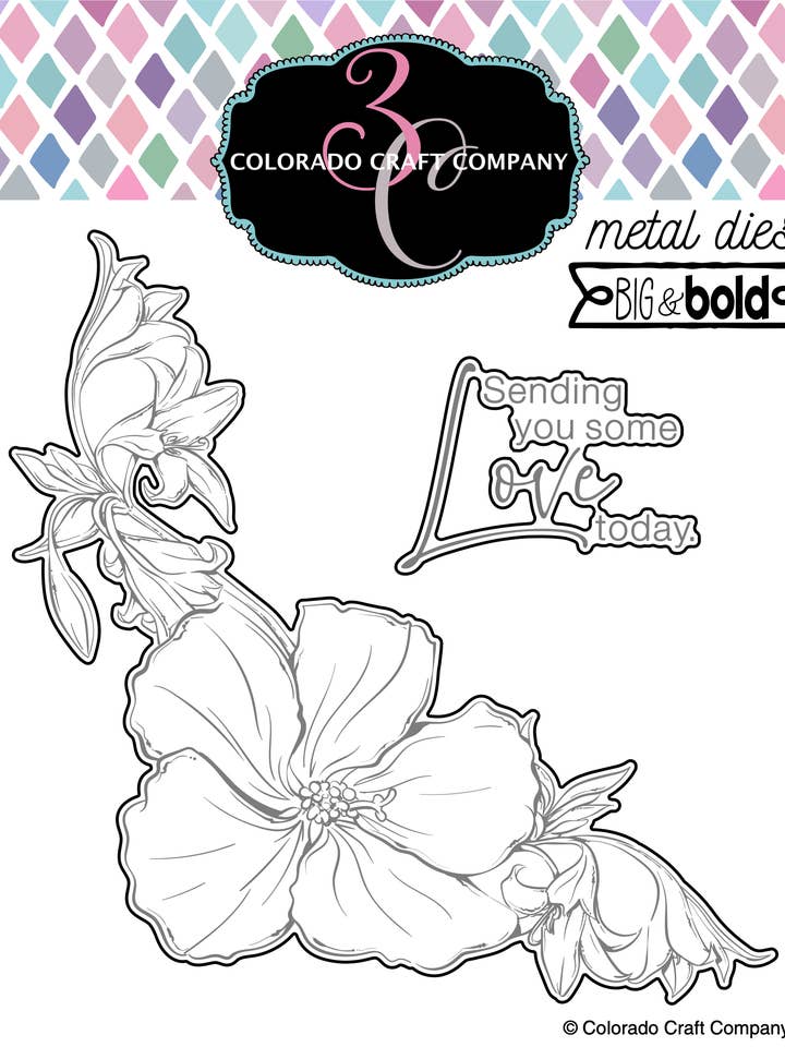 BB540-D Big & Bold ~ Hibiscus Love Dies for wholesale by Colorado Craft Company