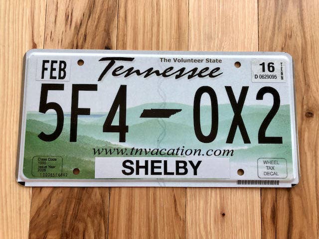 Tennessee Nummerplade for engroshandel hos RusticPlates