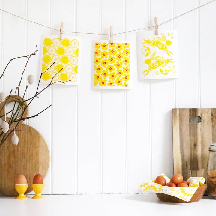 Swedish Dishcloth - Daffodil - Yellow for wholesale on Faire1