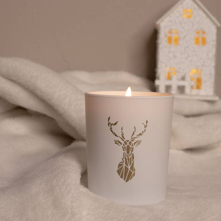 La Bougie Blanche - Wholesale Jar/Filled Candle - Cotton Flower Candle - White Deer1