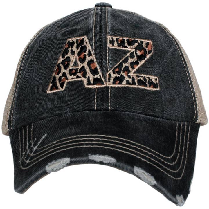 Boné AZ Arizona Leopard State Trucker em Algodão e Poliéster por atacado de Katydid