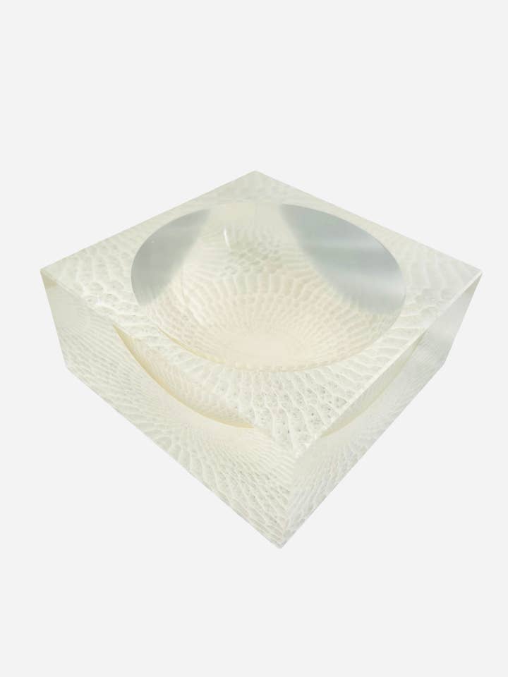 Petit Acrylic Bowl, White Python for wholesale by Maven Home