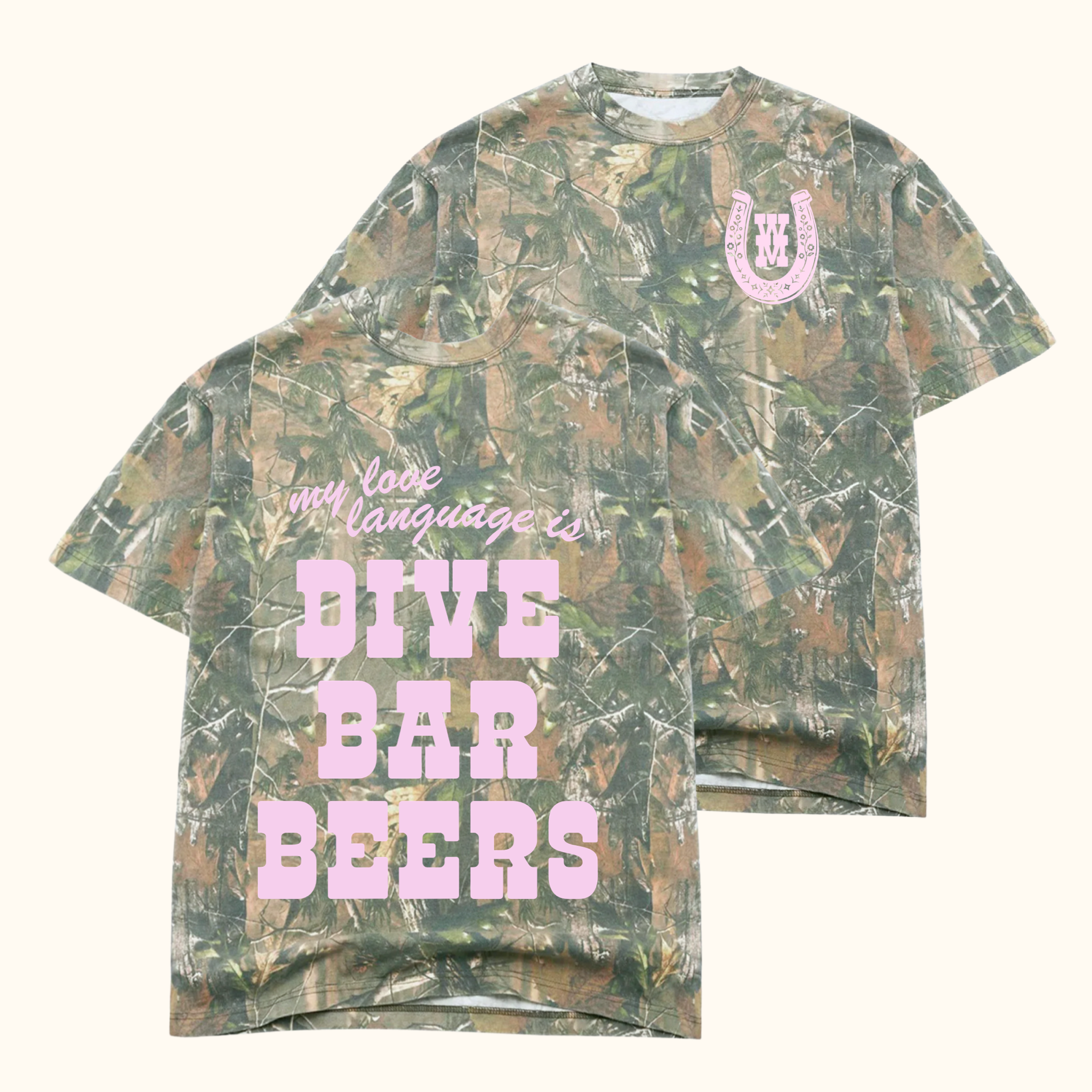 Wilder Made - Wholesale Screen Printed T-Shirt - Women's - Dive Bar Beers Camo Tee2