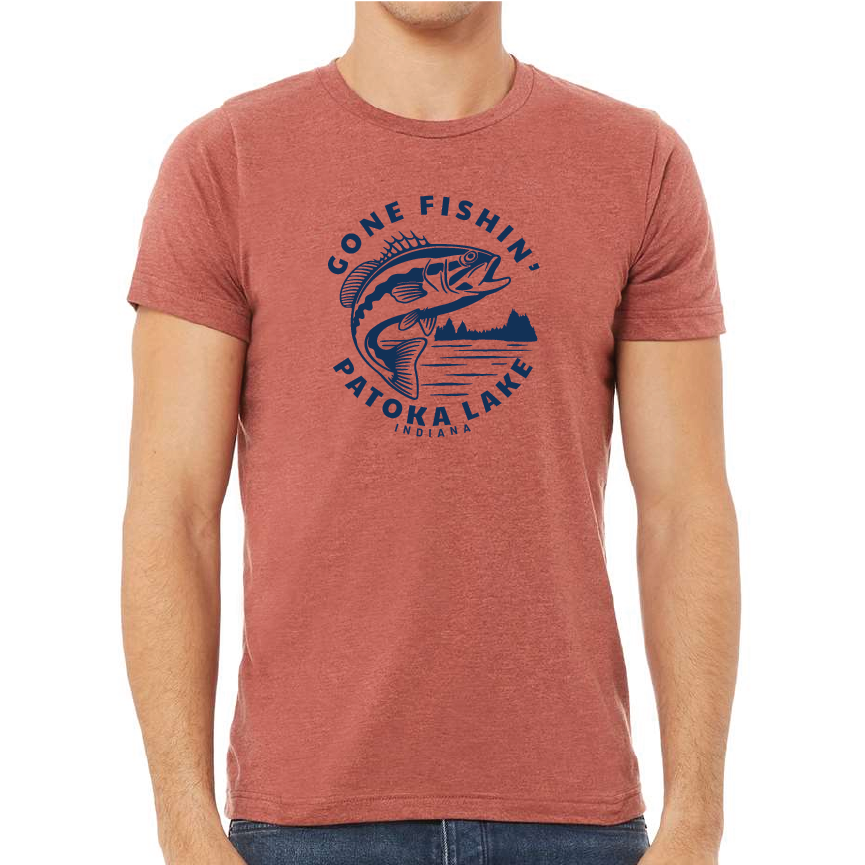 Vital Industries – Engroshandel T-shirt med print - Unisex – Gone Fishin' Your Town Unisex T-shirt, der kan tilpasses1