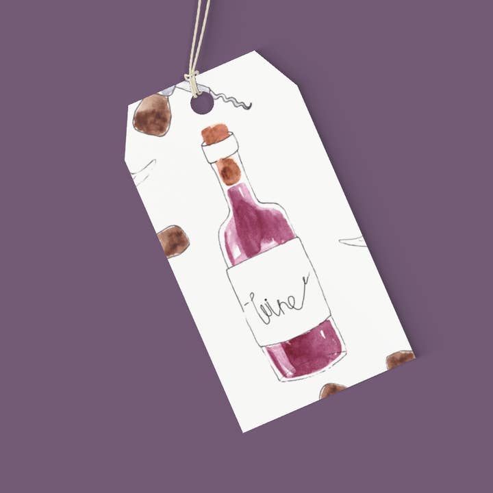 Mac and lilly - Wholesale Flat wrap - Claret Wine Wrapping Paper – With Matching Tag3