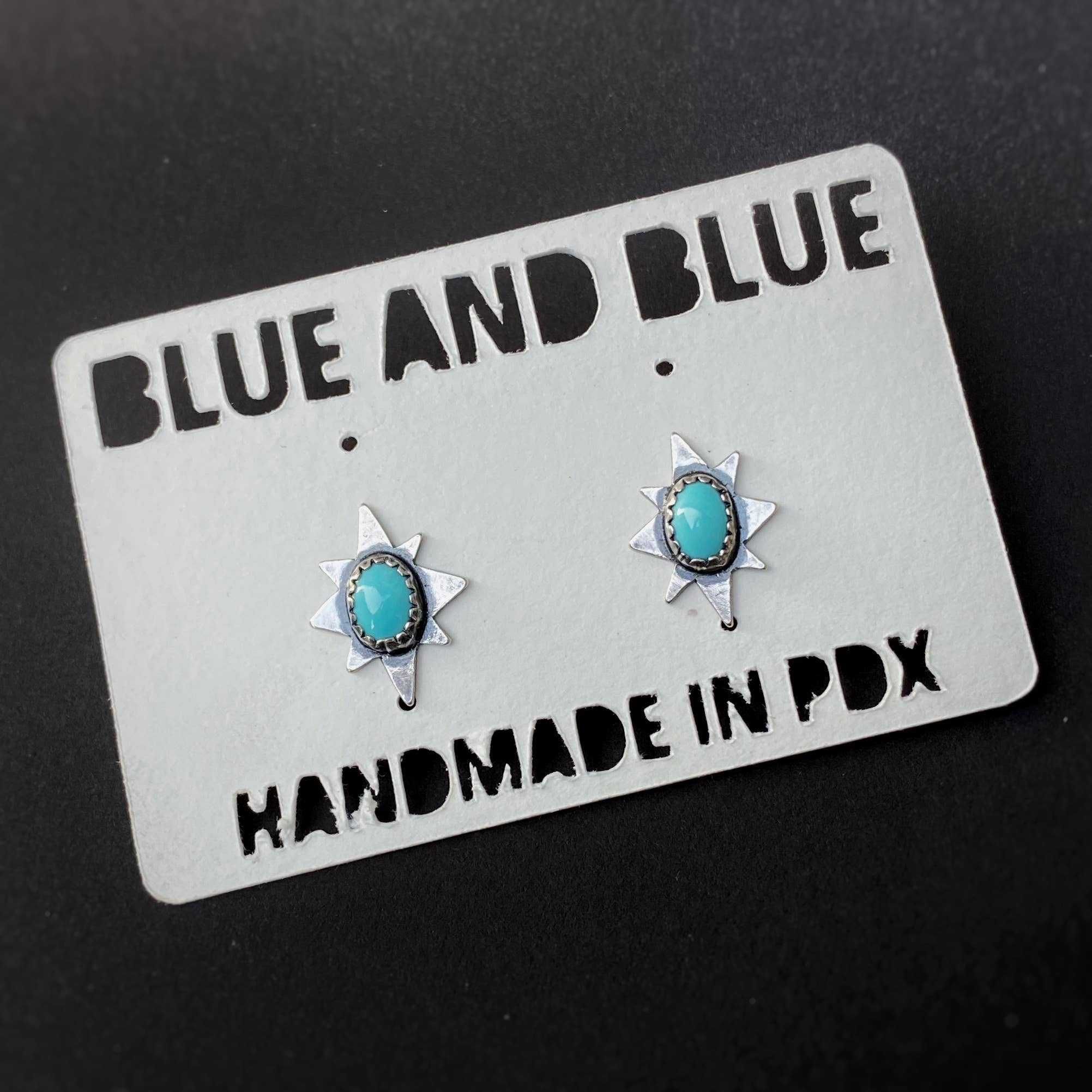 Blue and Blue - Wholesale Stud/Post Earrings - Polaris Studs - Turquoise1