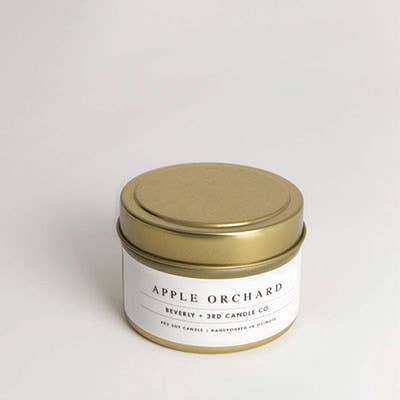 Beverly and 3rd Candle Co. - Wholesale Travel Candles - Apple Orchard 4oz Travel Tin - Soy Candle2
