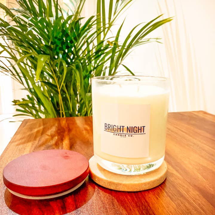 Triple Scented Soy Candle in Glass - Large for wholesale by Bright Night Candle Co