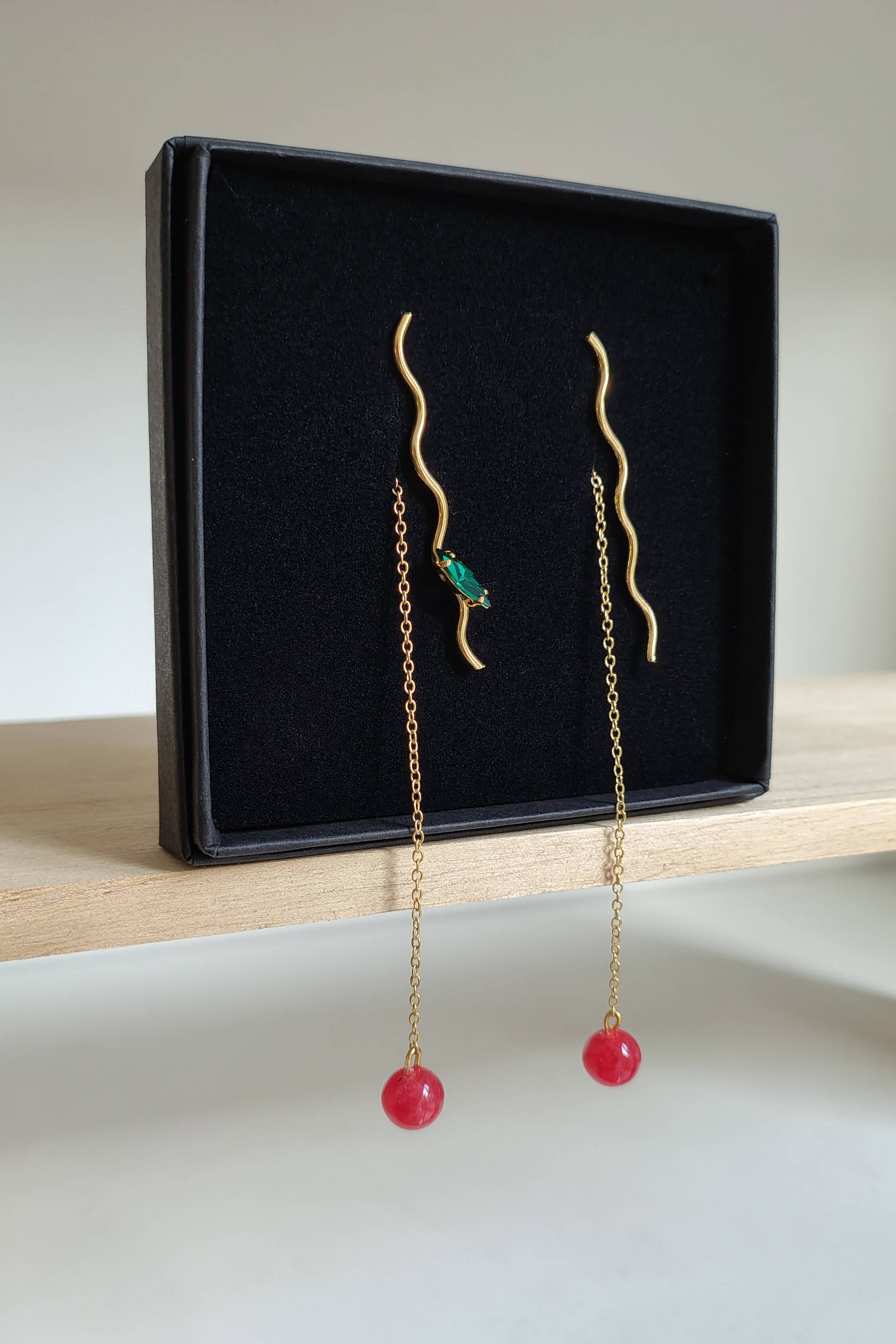 sew a song - Venta al por mayor Pendientes colgantes - Pendientes de olas de cristal0