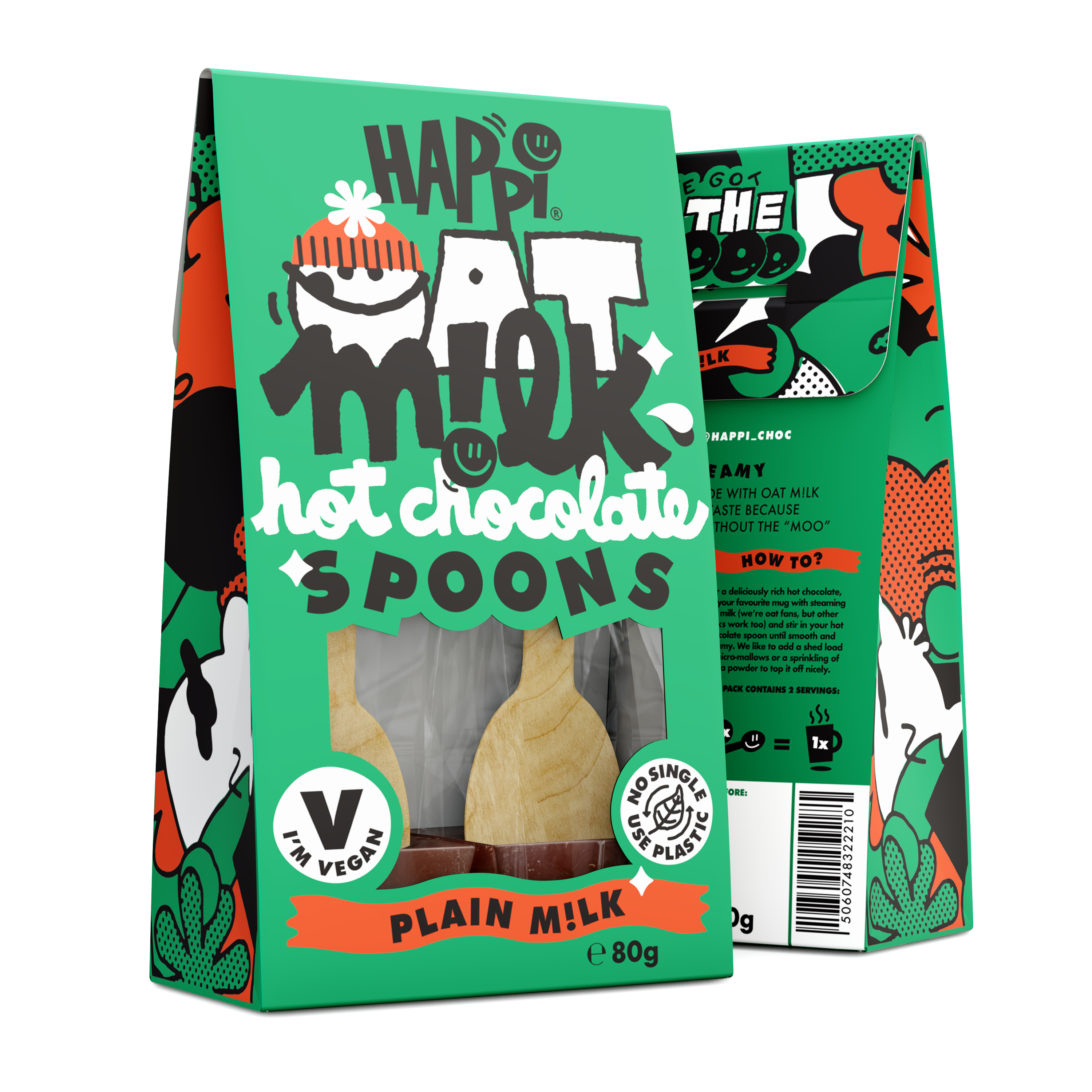 Happi - Wholesale Hot cocoa spoon - Happi Vegan Christmas Hot Chocolate Spoons (2-pack)2