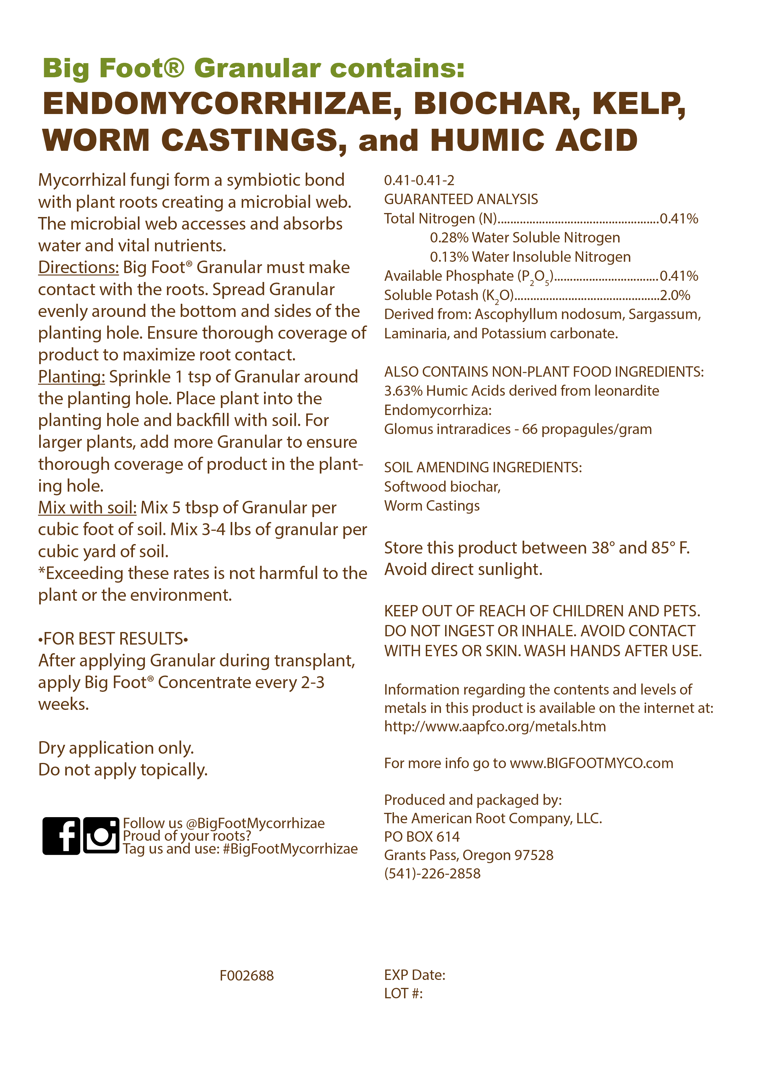 Big Foot Microbes - Vente Engrais - Champignons mycorhiziens du gros pied avec engrais organique 50 grammes6