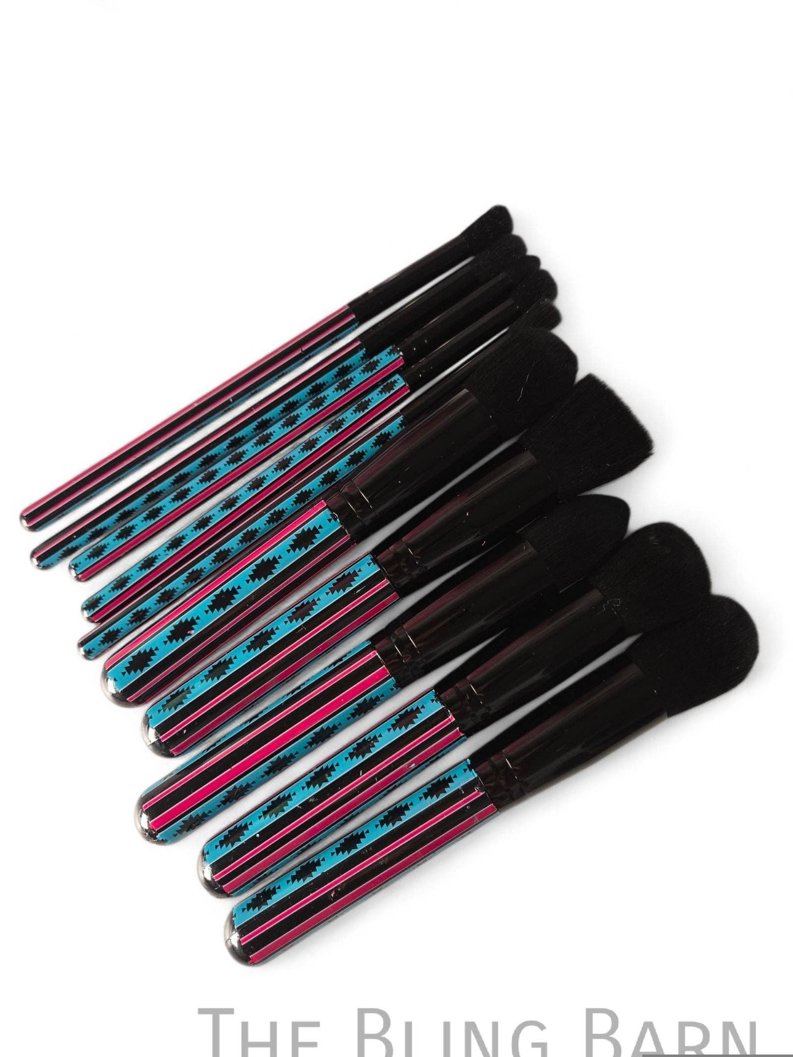 The Bling Barn - Wholesale Makeup Brush Set - Western Glam 10-Piece Makeup Brush Collection8