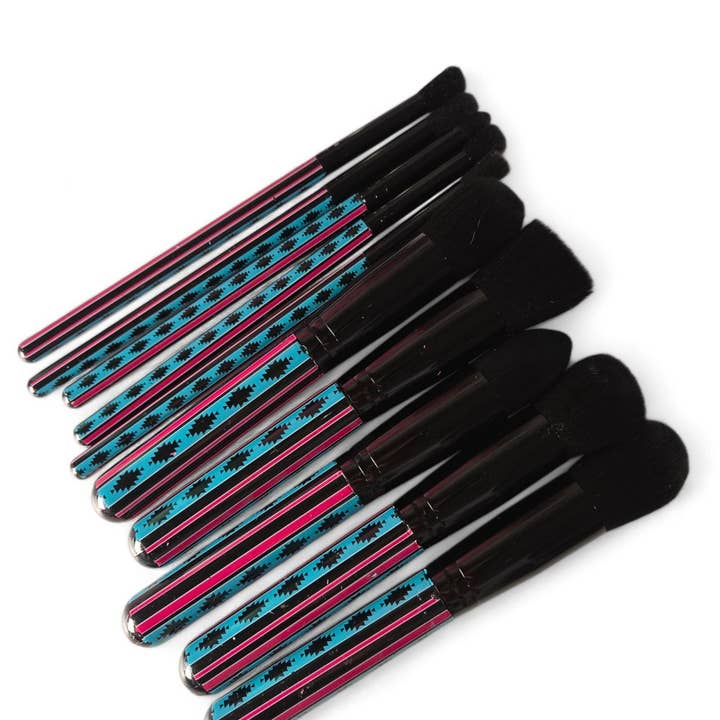 The Bling Barn - Wholesale Makeup Brush Set - Western Glam 10-Piece Makeup Brush Collection8