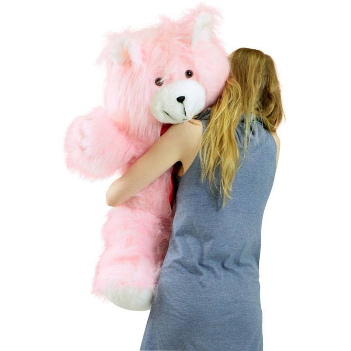Big Plush - Wholesale Stuffed/Plush Toy - Kids & Baby - American Made Giant Pink Teddy Bear 36 Inch Soft 3 Foot4