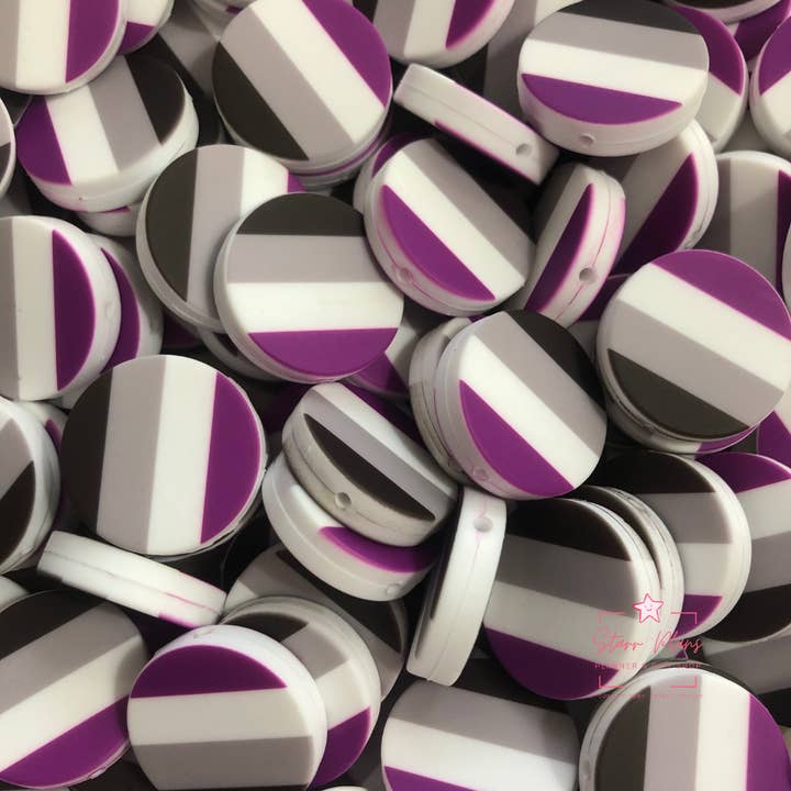 Asexuelle Stolz-Flagge || Silikon-Fokusperle für befüllbare Stifte für den Großhandel von Starr Plans