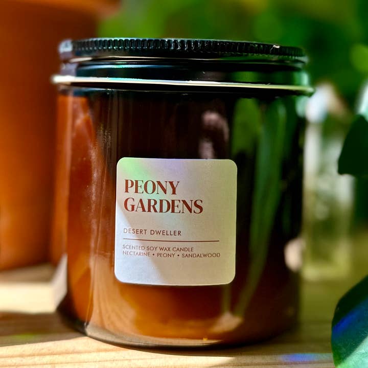 Bougies de soja coulées à la main, en petite quantité pour la vente par Desert Dweller