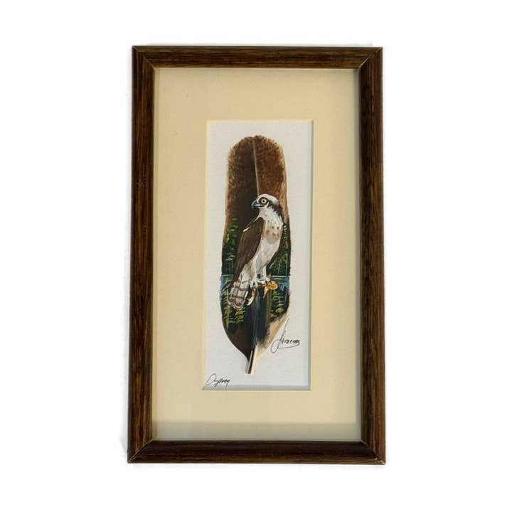 Bird Art on Feathers: Osprey for wholesale by Mundo Handmade