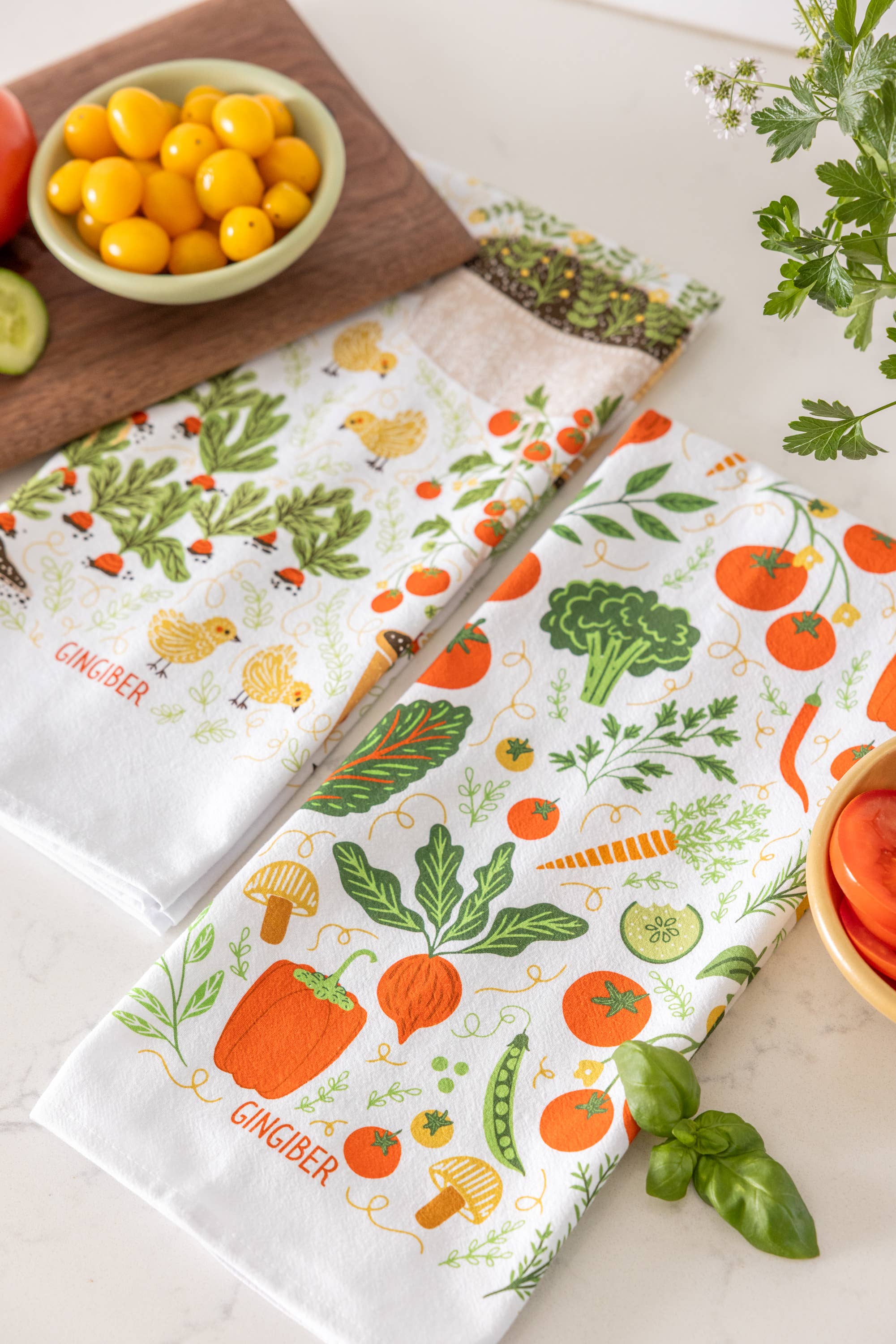 Gingiber - Wholesale Tea Towel - Vegetable Tea Towel - Garden Kitchen8