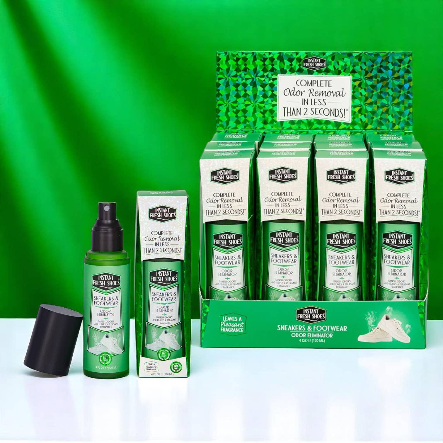 Instant Fresh Air - Wholesale Shoe Deodorant / Spray - Sneakers & Footwear 4 Oz., Odor Eliminator + Frag. -Display
4