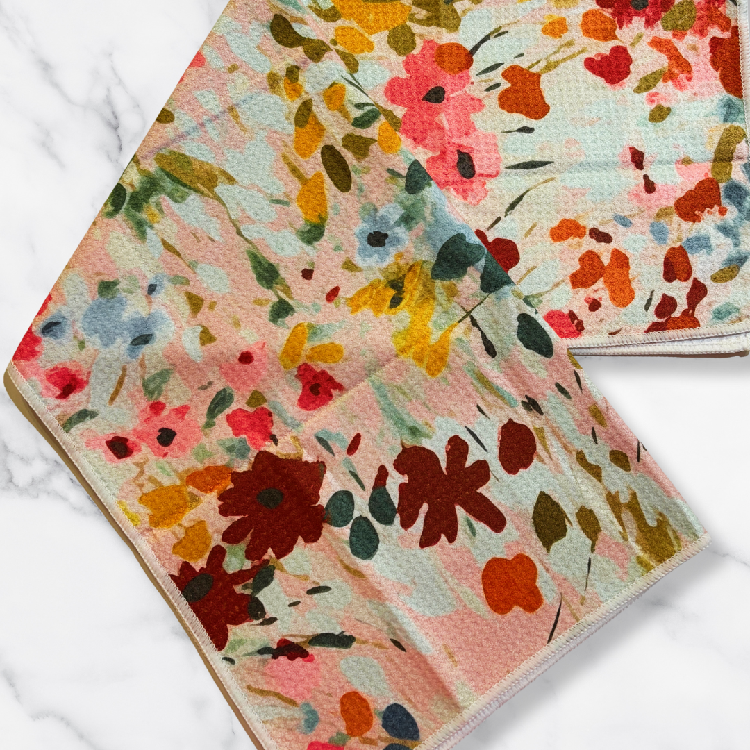 Paper Baristas - Wholesale Tea Towel - Petite Flower Kitchen | Recycle Microfiber Waffle Tea Towel1