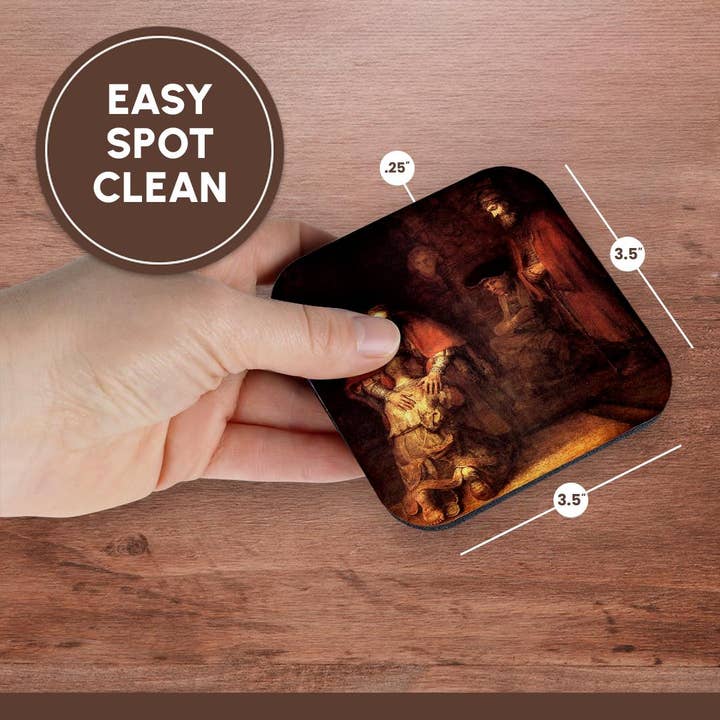 3dRose - Wholesale Coasters - 3dRose, Print of Rembrandt Painting The Prodigal Son, Coaster13