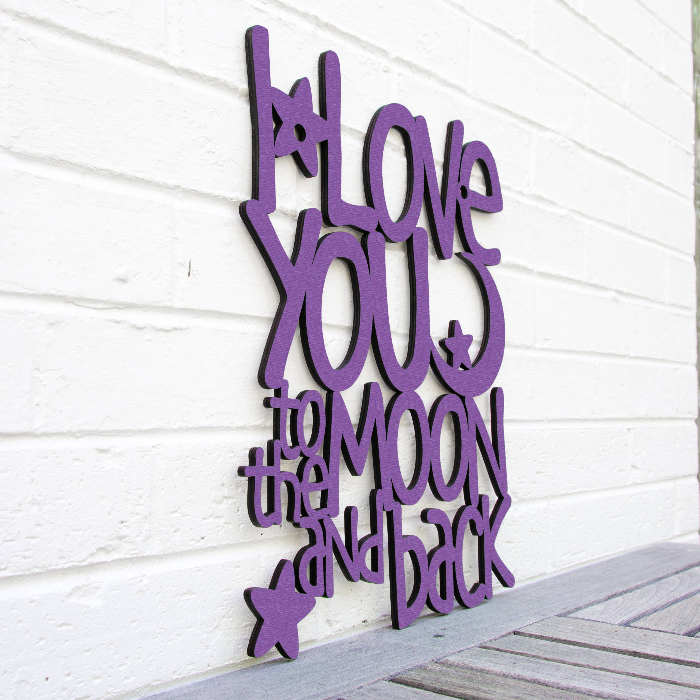 Spunky Fluff - Wholesale Wall Decor - Kids & Baby - I Love You to the Moon & Back, Wood Nursery Wall Decor11