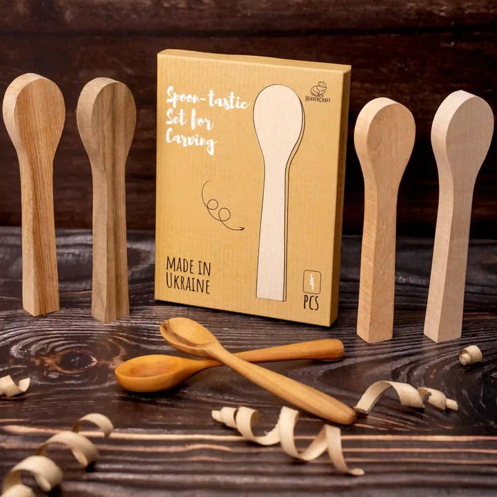 BeaverCraft - Wholesale Craft Supplies - BB3 – Spoon Carving Blanks Set