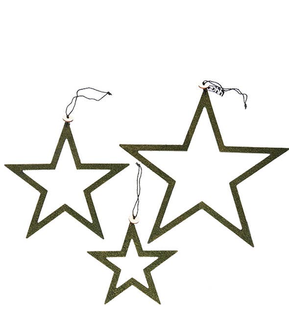 Lübech Living - Wholesale Christmas Decoration - S/3 WOODz Christmas stars XL, Burnt Olive0