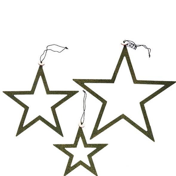 Lübech Living - Wholesale Christmas Decoration - S/3 WOODz Christmas stars XL, Burnt Olive