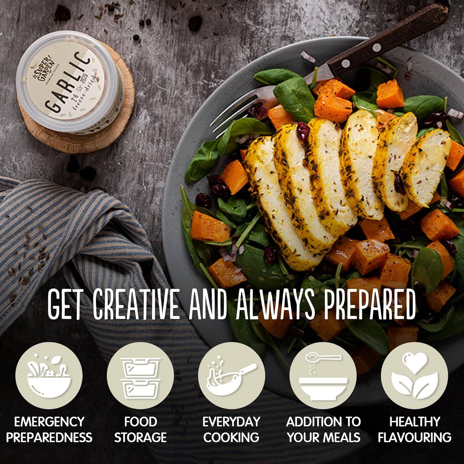 Super Garden - Wholesale Dried Spice - SUPER GARDEN freeze-dried  garlic4