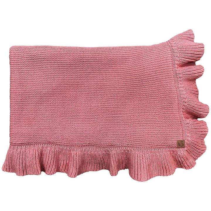 SwaddleAn - Wholesale Bedding Blanket - Kids & Baby - SwaddleAn Ruffled Knit Baby Blanket - 100% Cotton7