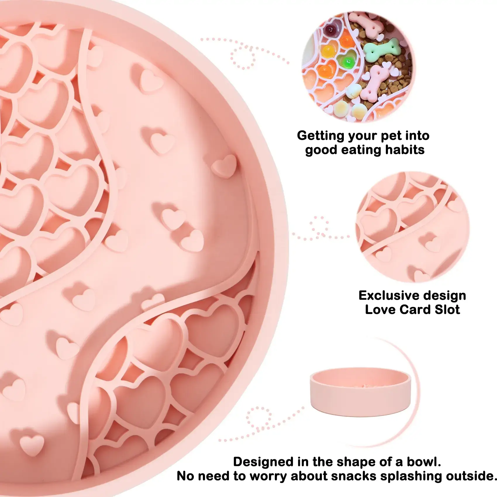 Doggotique – wholesale Pet bowl – Cat/dog – My Valentine Bowl, Slow Bowl Dog, Dog Bowl, Dog Feeding Bowl6