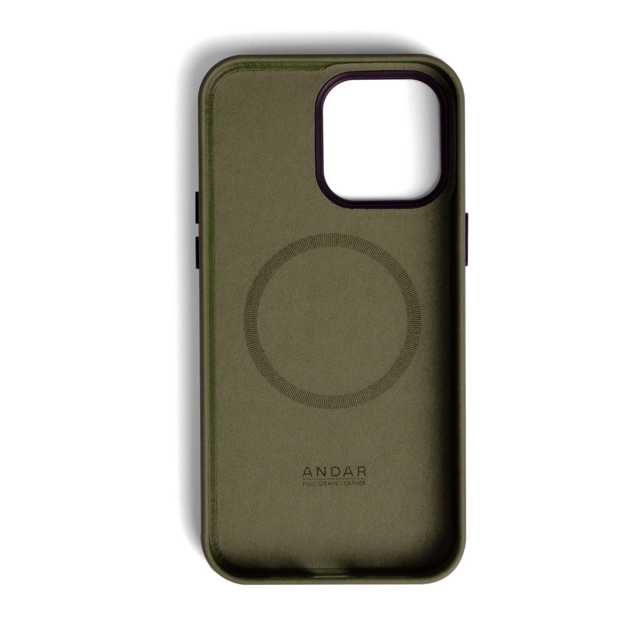 Andar - Wholesale Phone Case - Unisex - The Aspen Full Grain Leather iPhone Phone Case with MagSafe188